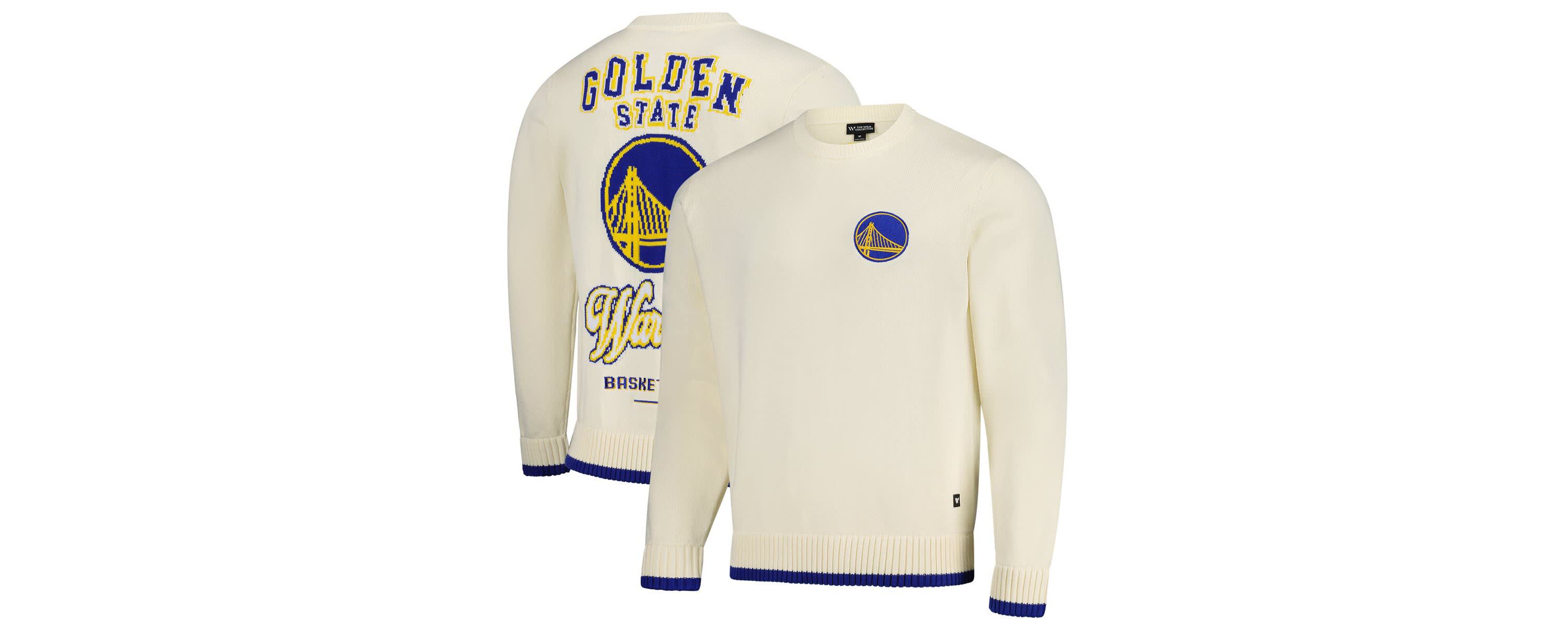 NBA Unisex Golden State Warriors Jacquard Knit Pullover Sweater