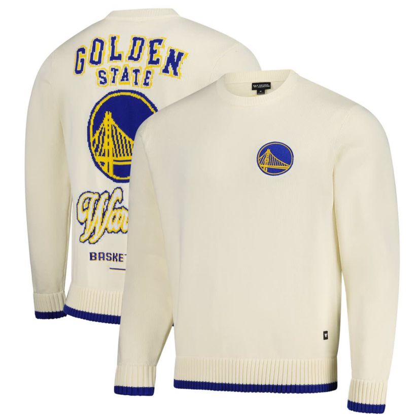 NBA Unisex Golden State Warriors Jacquard Knit Pullover Sweater