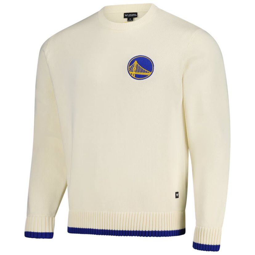 NBA Unisex Golden State Warriors Jacquard Knit Pullover Sweater