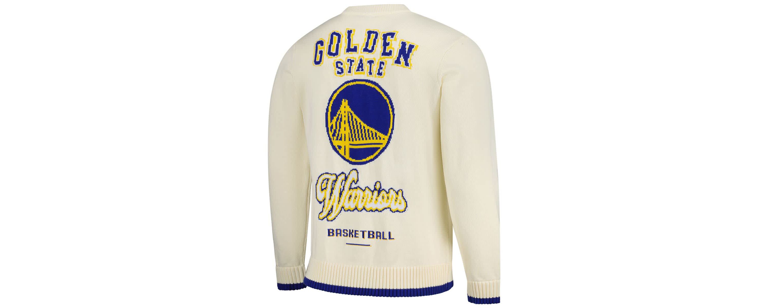 NBA Unisex Golden State Warriors Jacquard Knit Pullover Sweater