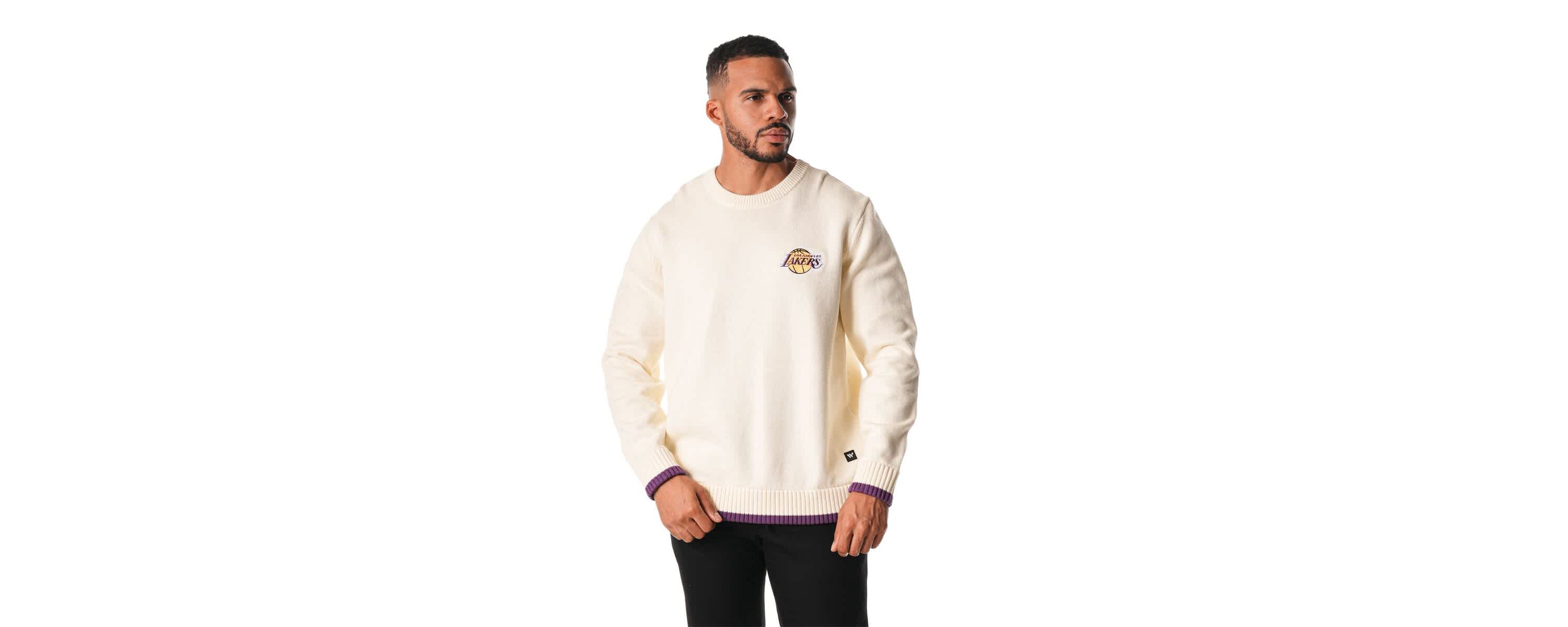 NBA Unisex Los Angeles Lakers Jacquard Knit Pullover Sweater