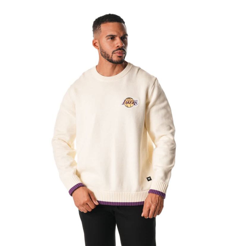 NBA Unisex Los Angeles Lakers Jacquard Knit Pullover Sweater