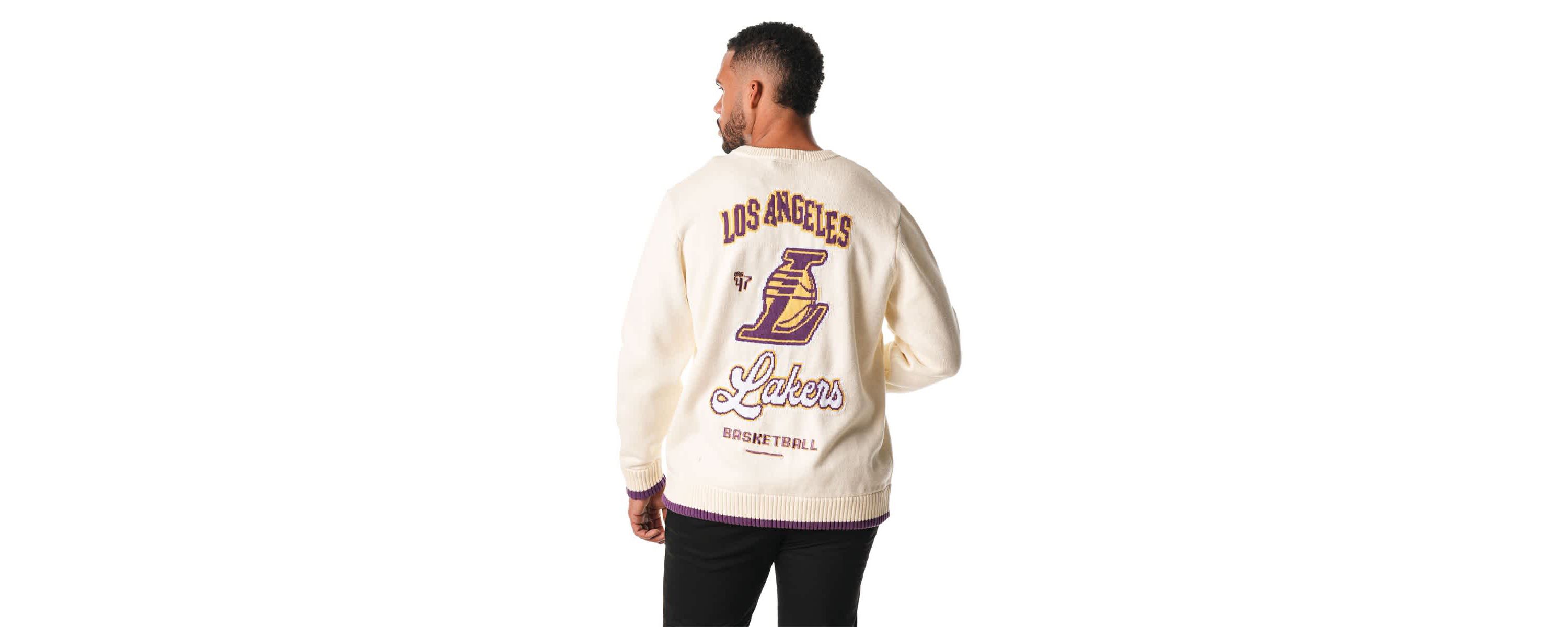 NBA Unisex Los Angeles Lakers Jacquard Knit Pullover Sweater