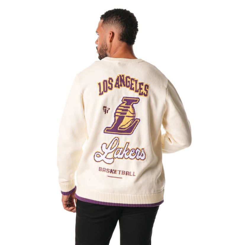 NBA Unisex Los Angeles Lakers Jacquard Knit Pullover Sweater