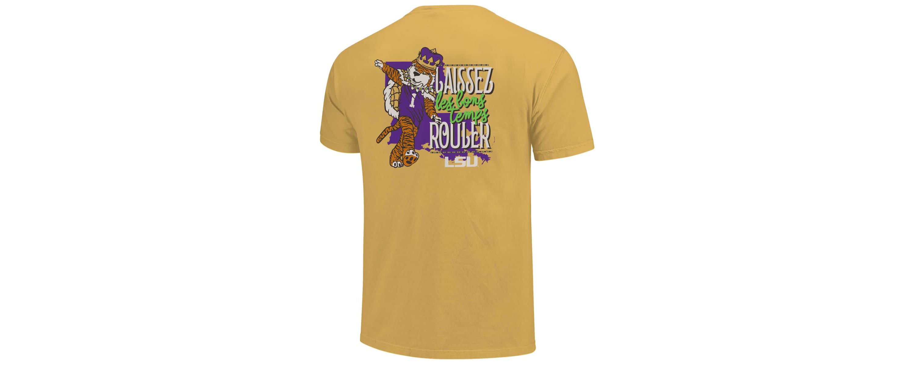 NCAA Unisex LSU Tigers Mardi Gras Hyper Local T-Shirt
