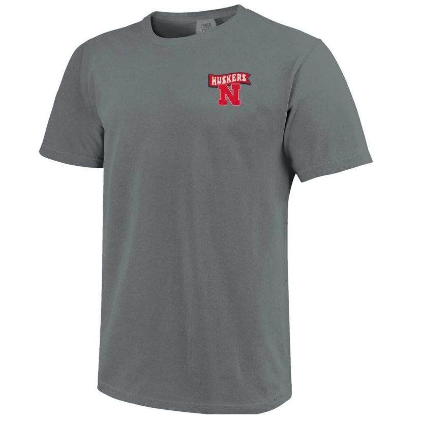 NCAA Unisex Nebraska Huskers Retro Mascot Hyper Local T-Shirt