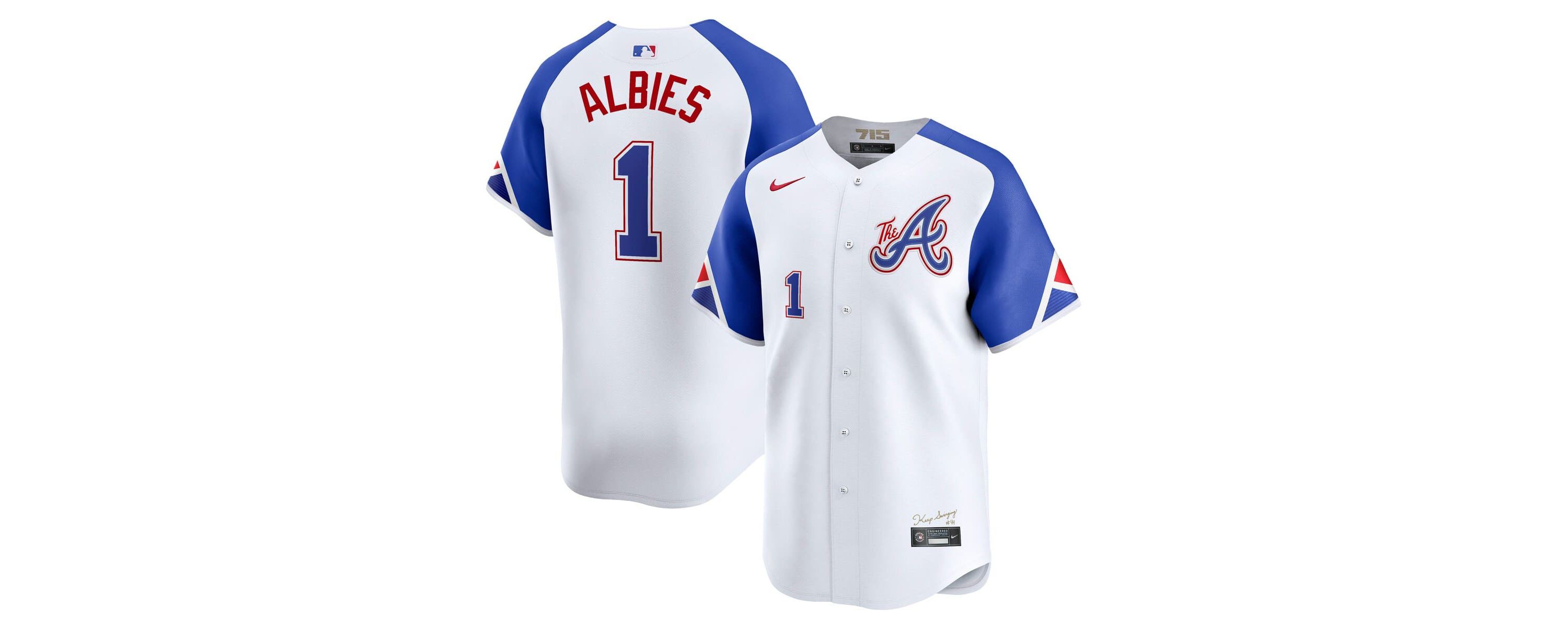 MLB Nike Ozzie Albies Atlanta Braves City Connect Limited Jersey