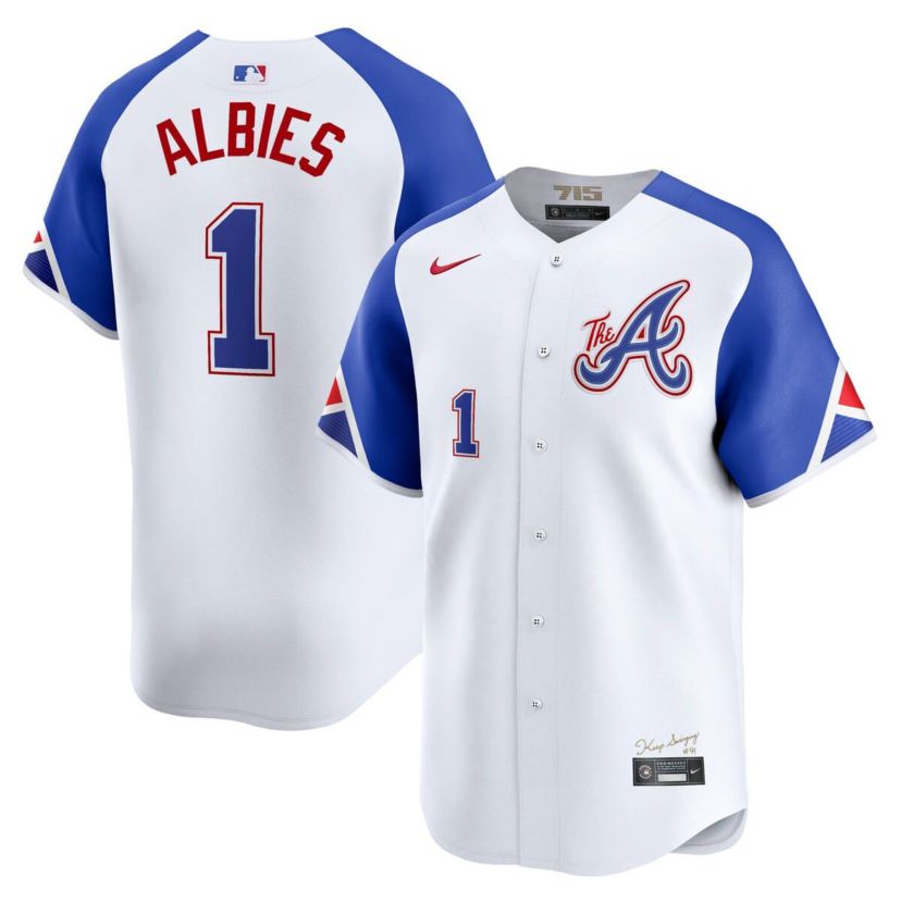 MLB Nike Ozzie Albies Atlanta Braves City Connect Limited Jersey