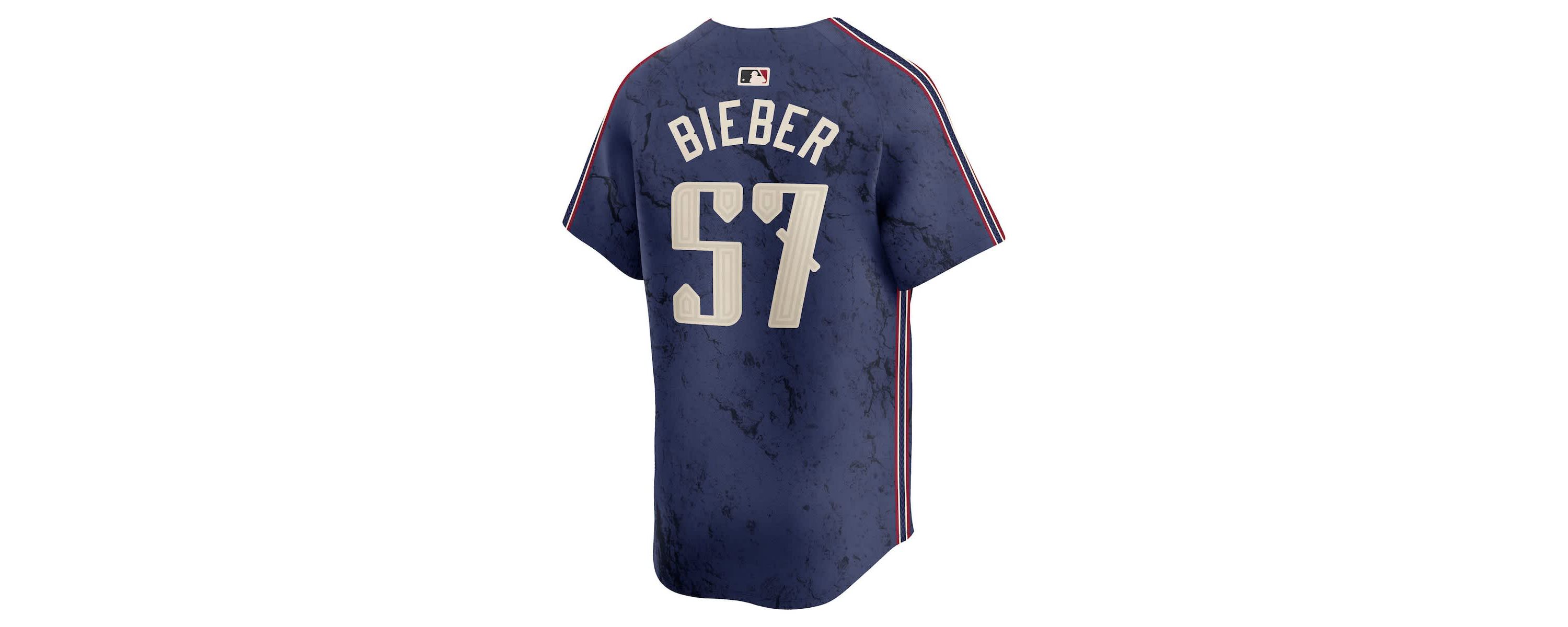 MLB Nike Shane Bieber Cleveland Guardians City Connect Limited Player Jersey