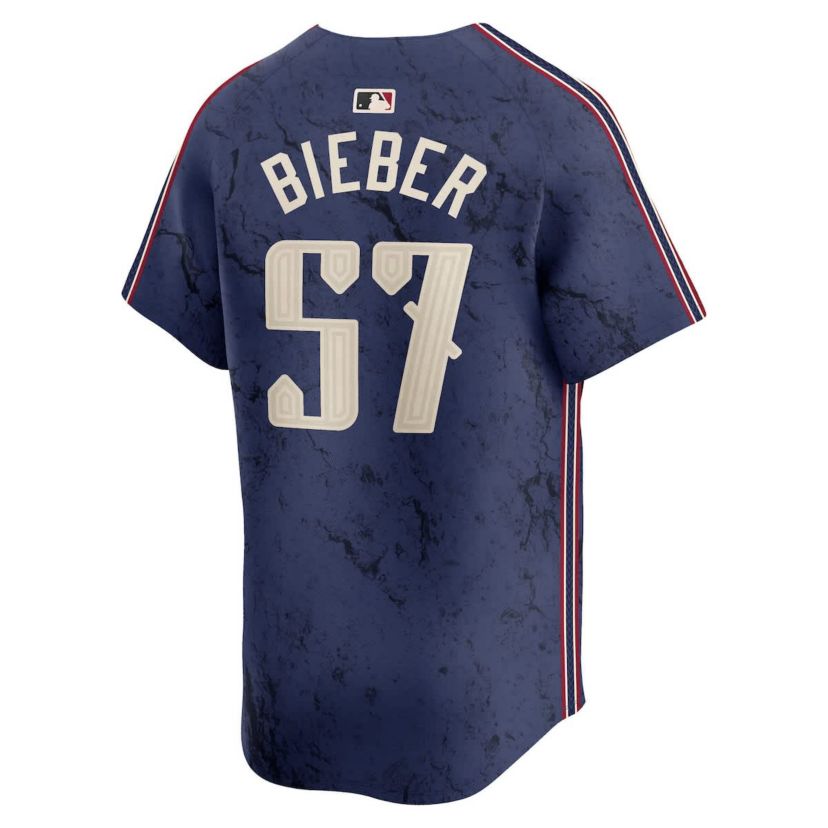 MLB Nike Shane Bieber Cleveland Guardians City Connect Limited Player Jersey