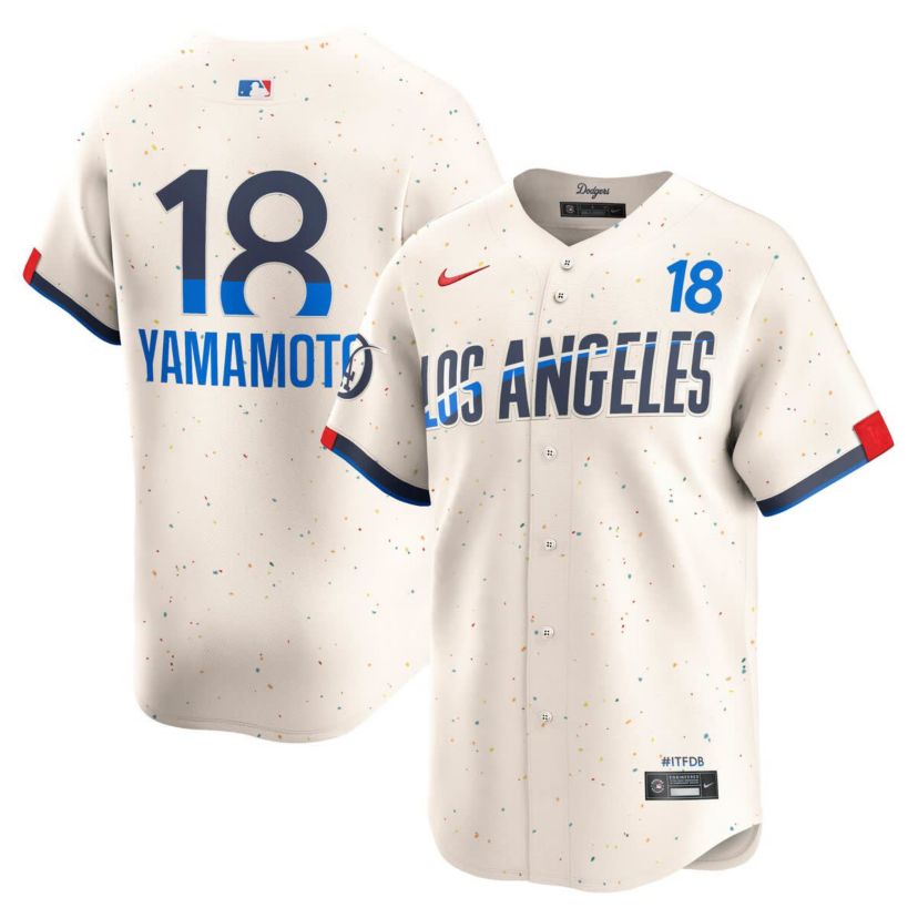 MLB Nike Yoshinobu Yamamoto Los Angeles Dodgers City Connect Limited Jersey