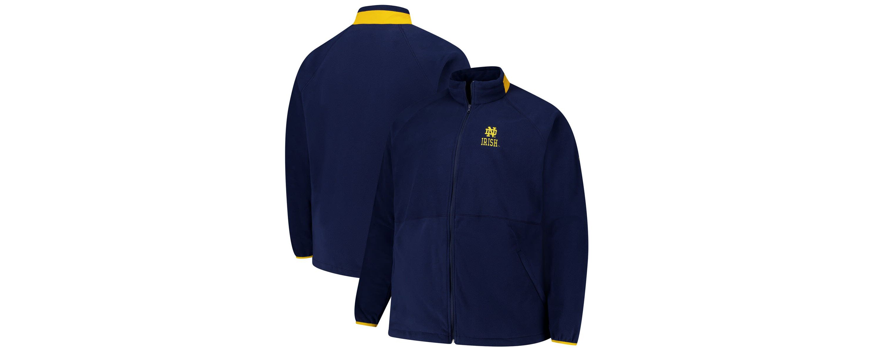 NCAA Notre Dame Fighting Irish Big & Tall Flanker™ IV Fleece Raglan Full-Zip Jacket