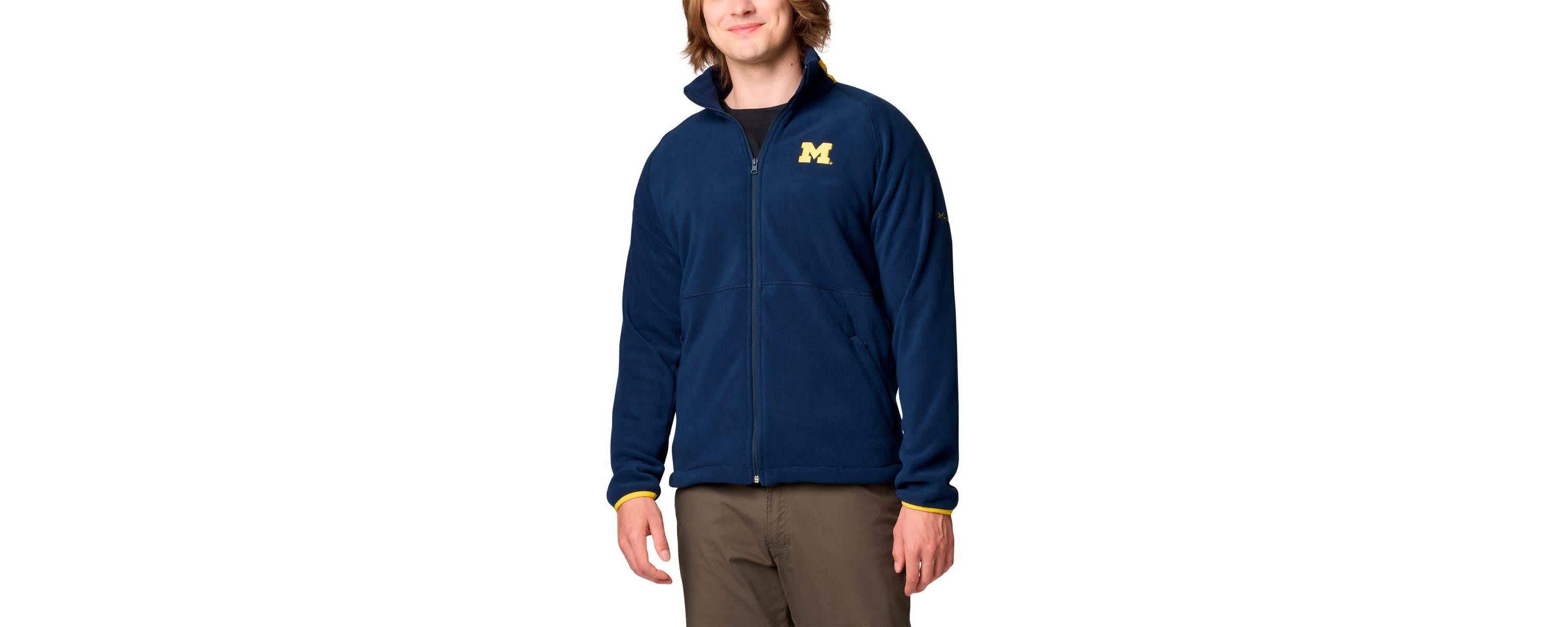 NCAA Michigan Wolverines Big & Tall Flanker™ IV Fleece Raglan Full-Zip Jacket
