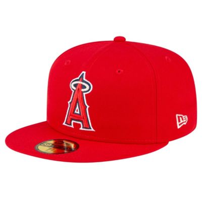 New Era Men's MLB Los Angeles Angels Game Authentic Collection On Field 59FIFTY Fitted Hat, Red, 7 5/8