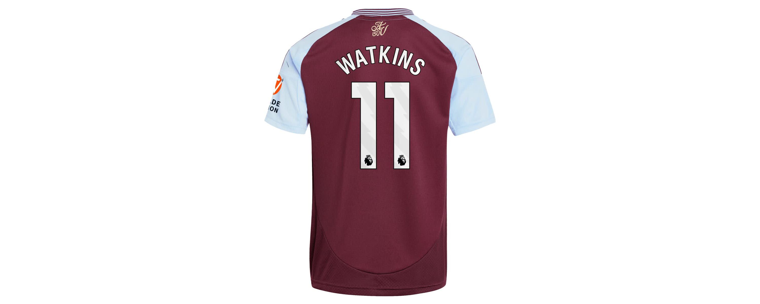 Premier League Ollie Watkins Claret Aston Villa 2024/25 Home Replica Player Jersey