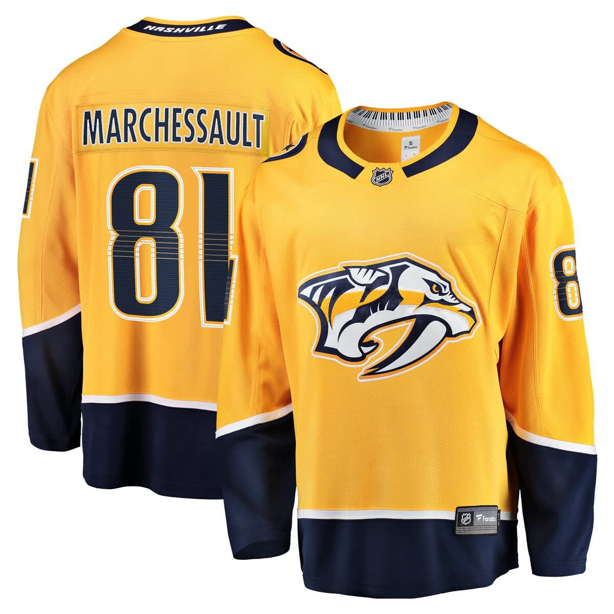 NHL Fanatics Jonathan Marchessault Nashville Predators Home Premier Breakaway Player Jersey