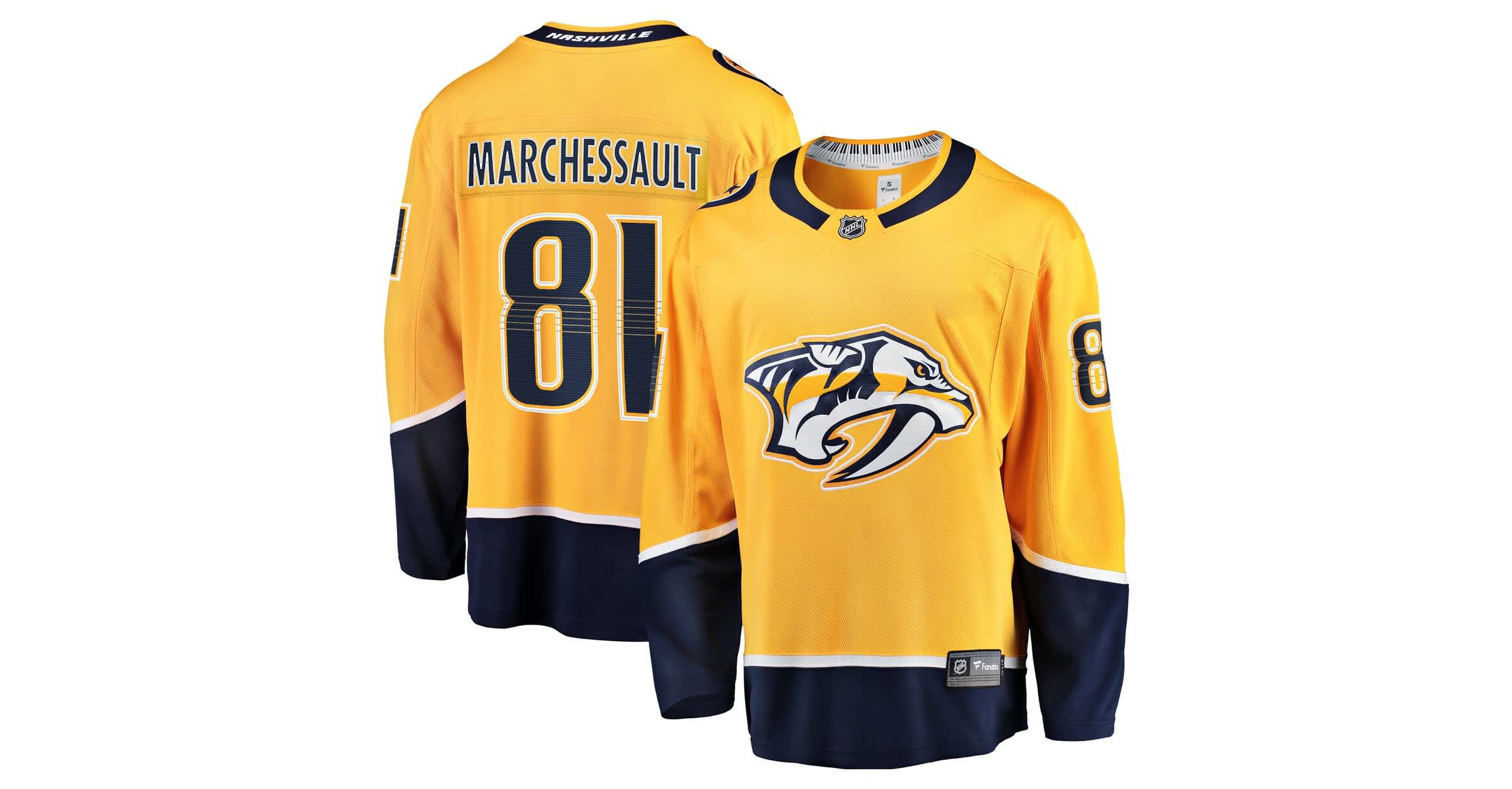 NHL Fanatics Jonathan Marchessault Nashville Predators Home Premier Breakaway Player Jersey