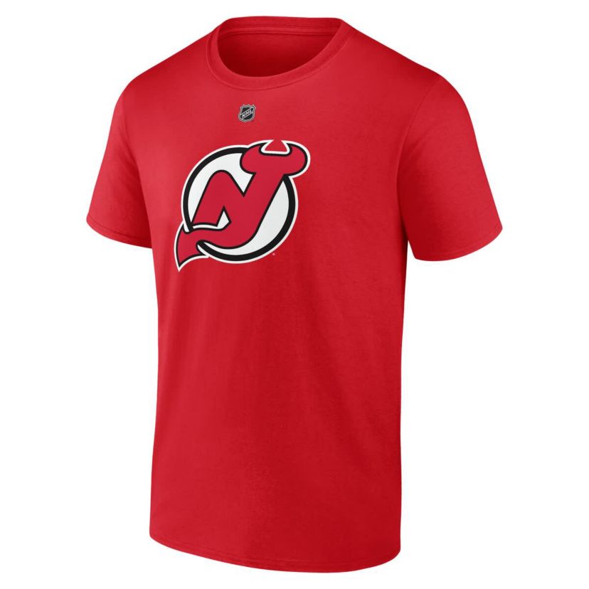 NHL Fanatics Jacob Markstrom New Jersey Devils Authentic Stack Name & Number T-Shirt