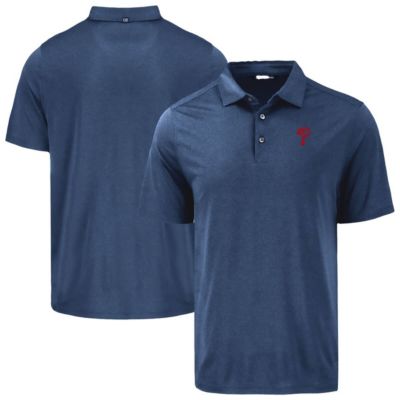 Cutter & Buck Men's MLB Philadelphia Phillies Coastline Epic Comfort Eco Recycled Polo, Navy Blue, 3XL