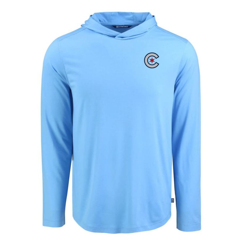 MLB Powder Chicago Cubs Coastline Epic Comfort Recycled Eco Hoodie Long Sleeve T-Shirt