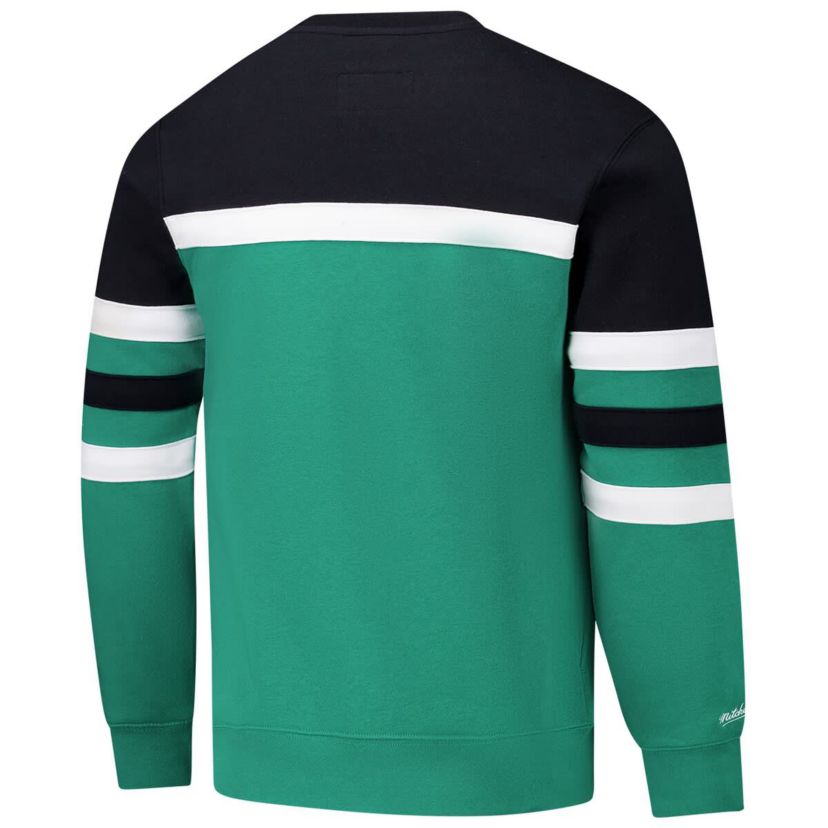 NBA Kelly Boston Celtics Hardwood Classics Vintage Logo Head Coach Pullover Sweatshirt