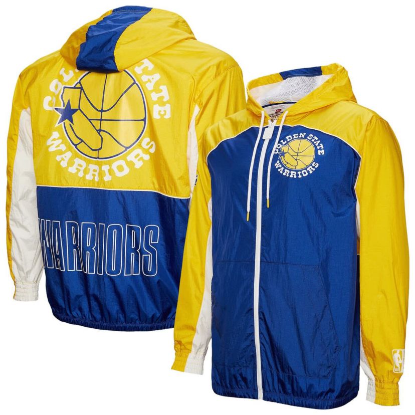 NBA Golden State Warriors Hardwood Classics Big Shot Premium Full-Zip Windbreaker Jacket