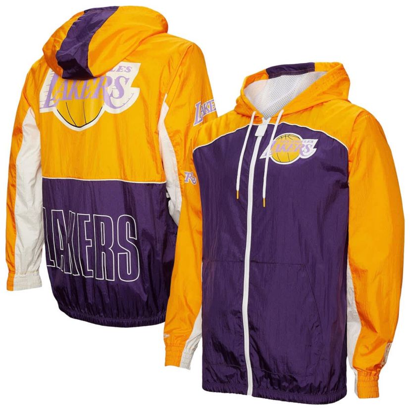 NBA Los Angeles Lakers Hardwood Classics Big Shot Premium Full-Zip Windbreaker Jacket