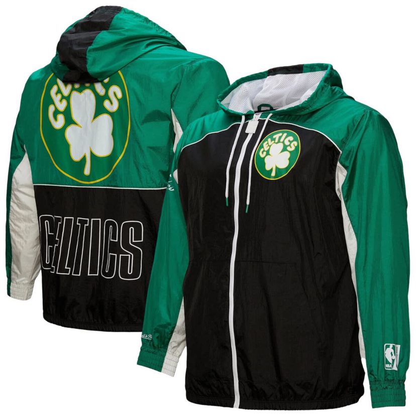 NBA Boston Celtics Hardwood Classics Big Shot Premium Full-Zip Windbreaker Jacket