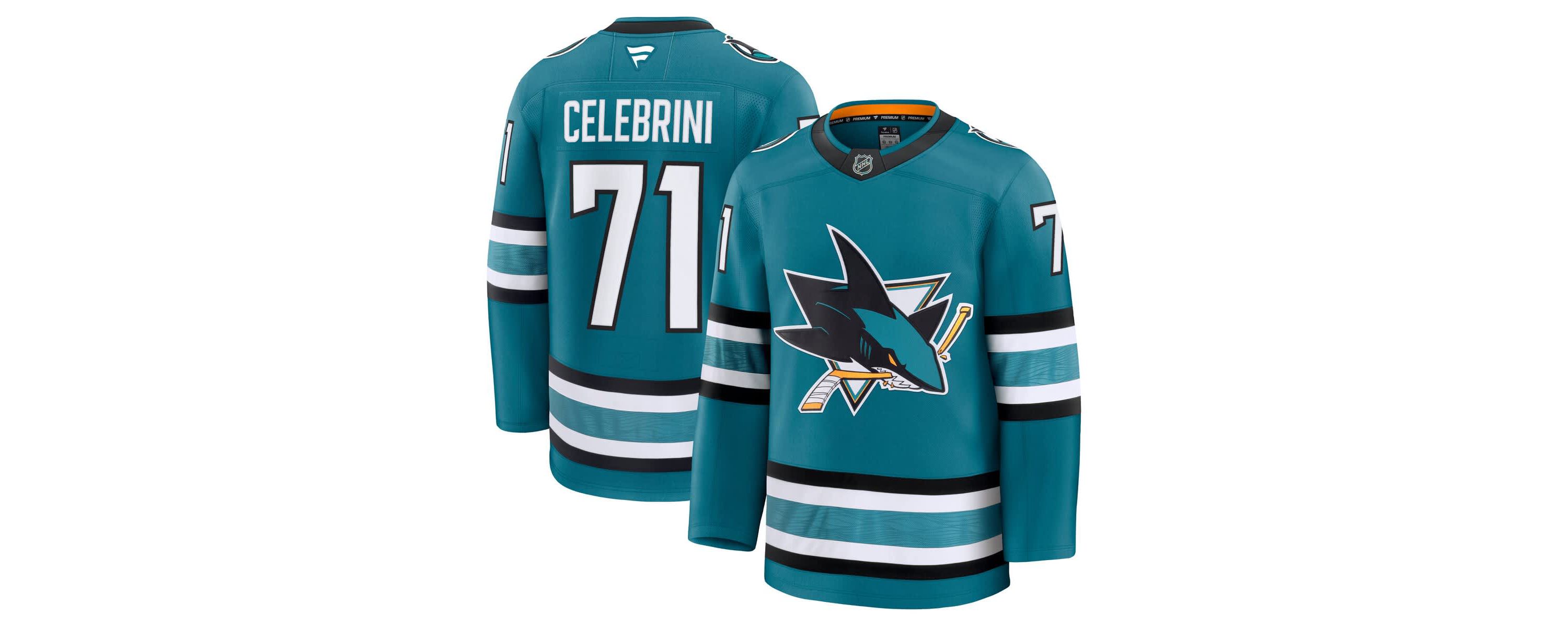 NHL Fanatics Macklin Celebrini San Jose Sharks Home Premium Jersey