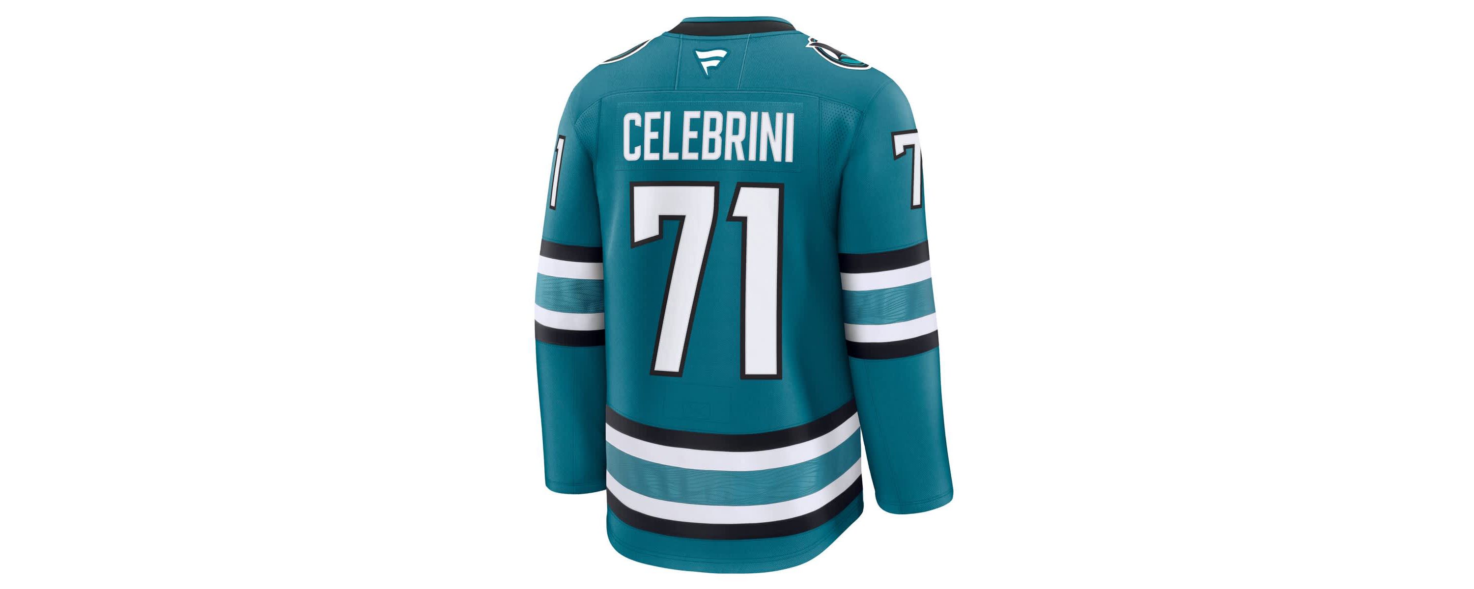NHL Fanatics Macklin Celebrini San Jose Sharks Home Premium Jersey