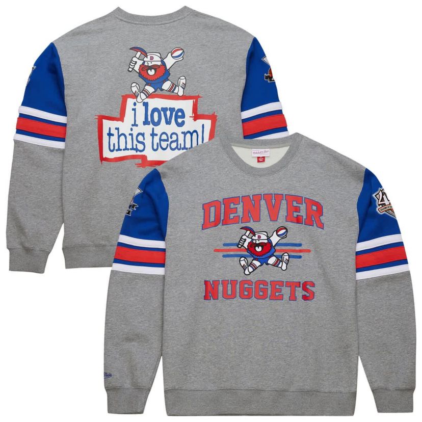 NBA Denver Nuggets Hardwood Classics All Over 4.0 Pullover Sweatshirt