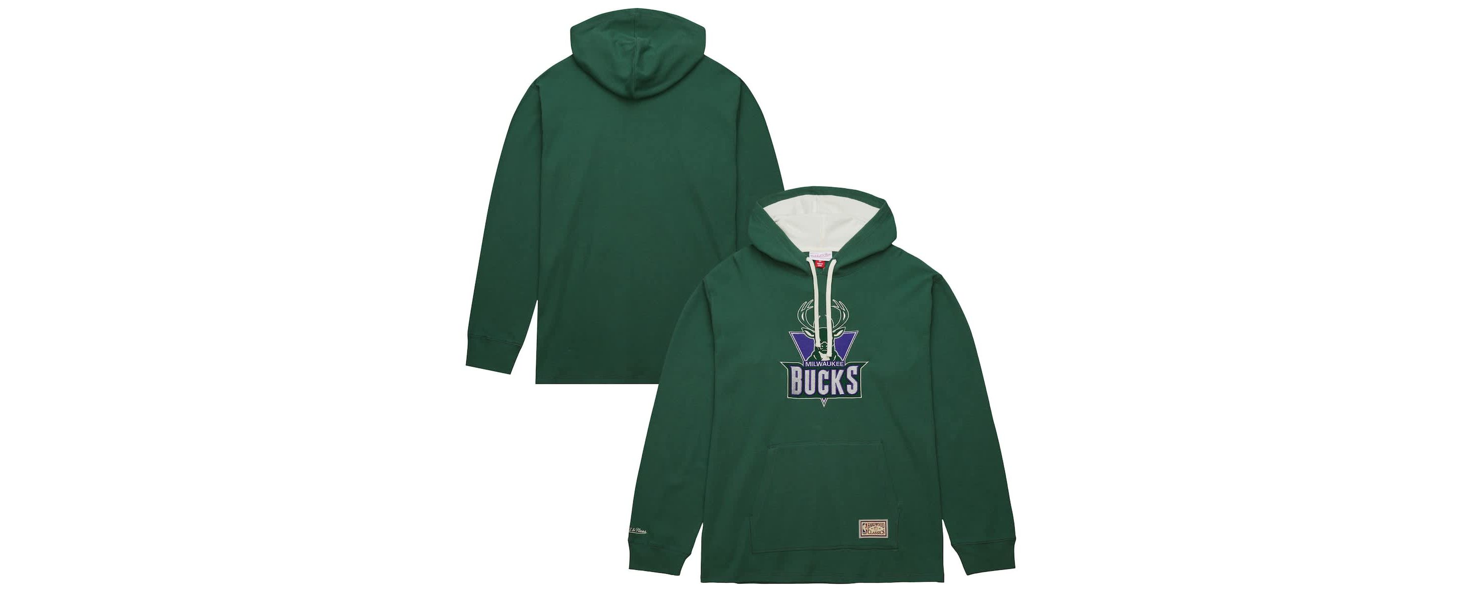 NBA Milwaukee Bucks Hardwood Classics Lightweight Thermal Pullover Hoodie