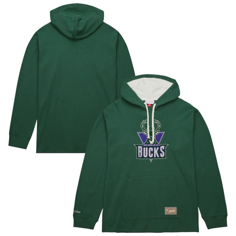 NBA Milwaukee Bucks Hardwood Classics Lightweight Thermal Pullover Hoodie