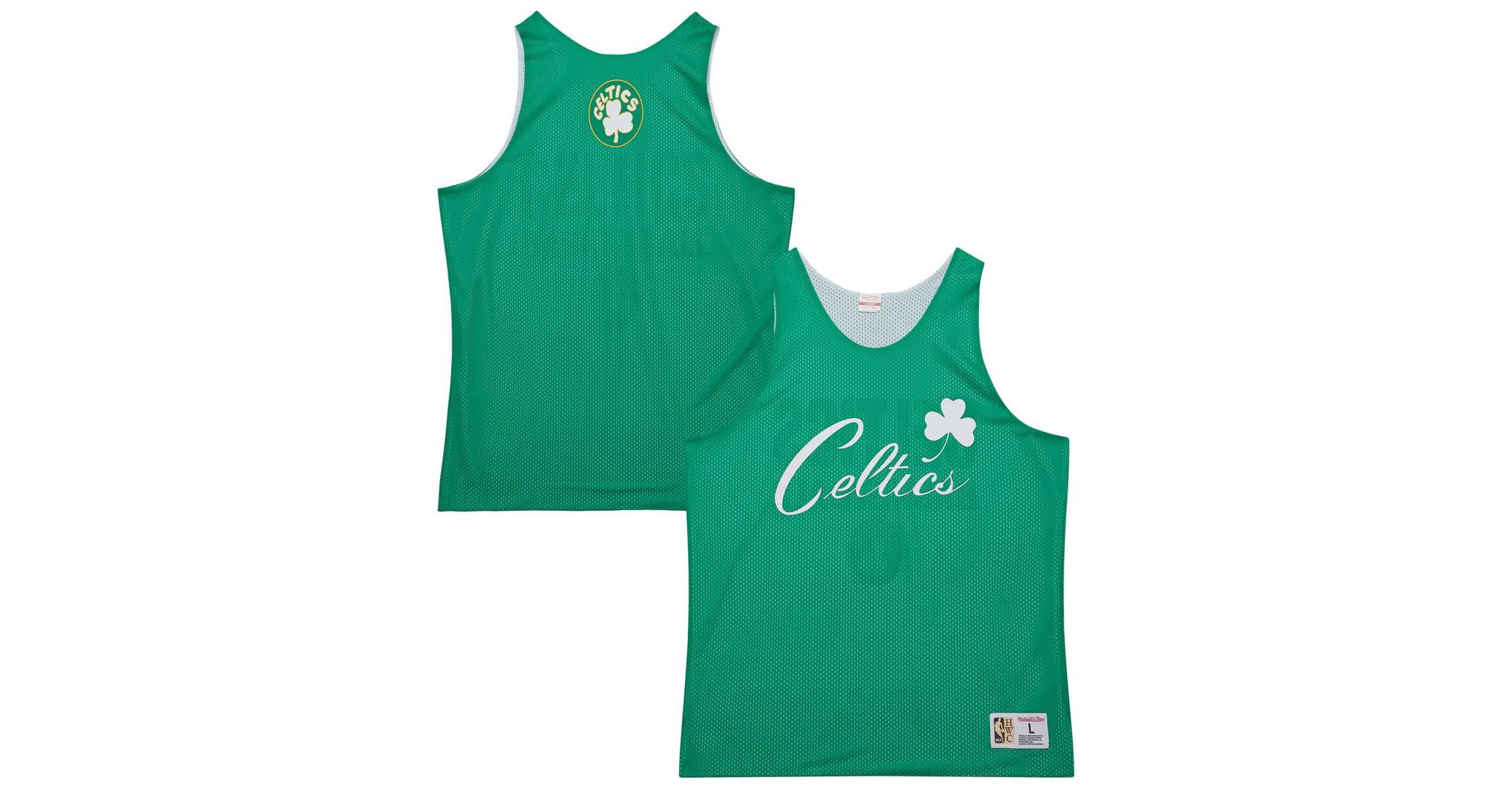NBA Kelly Boston Celtics Hardwood Classics Reversible Mesh Practice Jersey