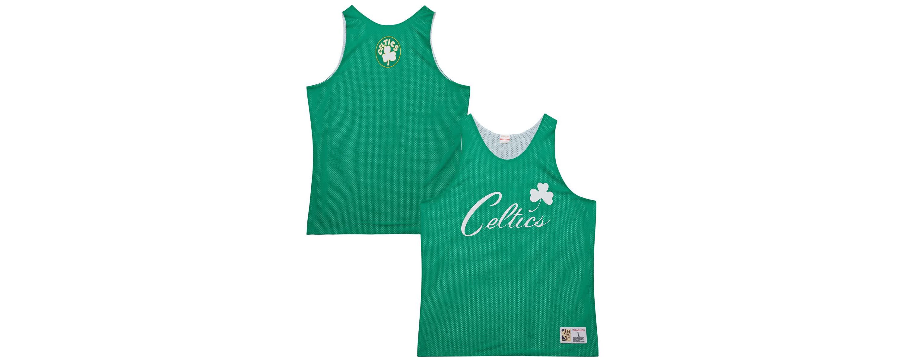 NBA Kelly Boston Celtics Hardwood Classics Reversible Mesh Practice Jersey