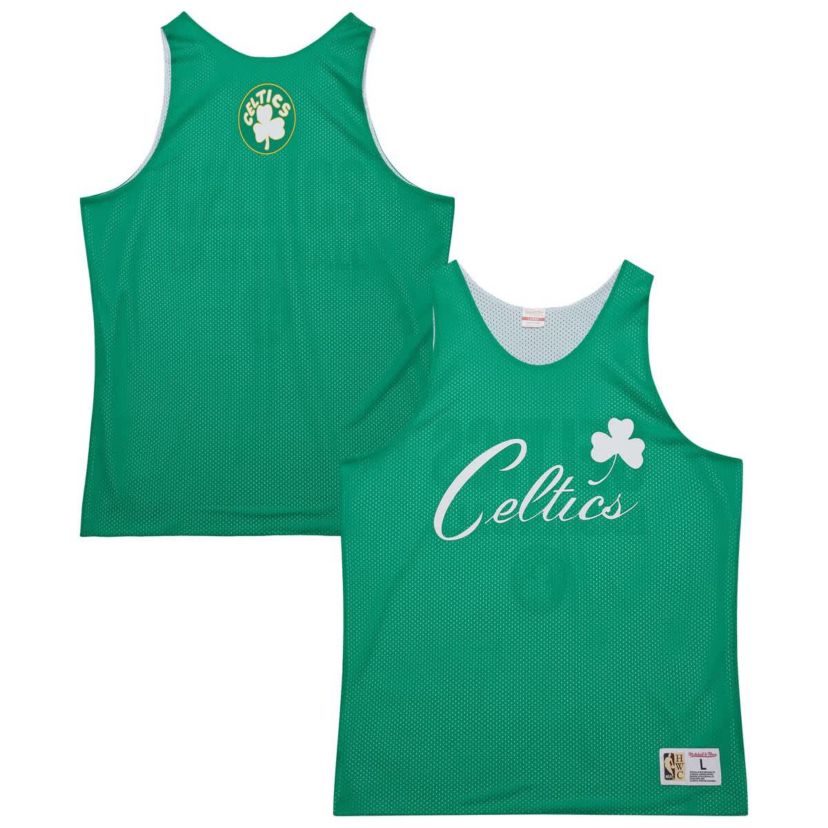 NBA Kelly Boston Celtics Hardwood Classics Reversible Mesh Practice Jersey
