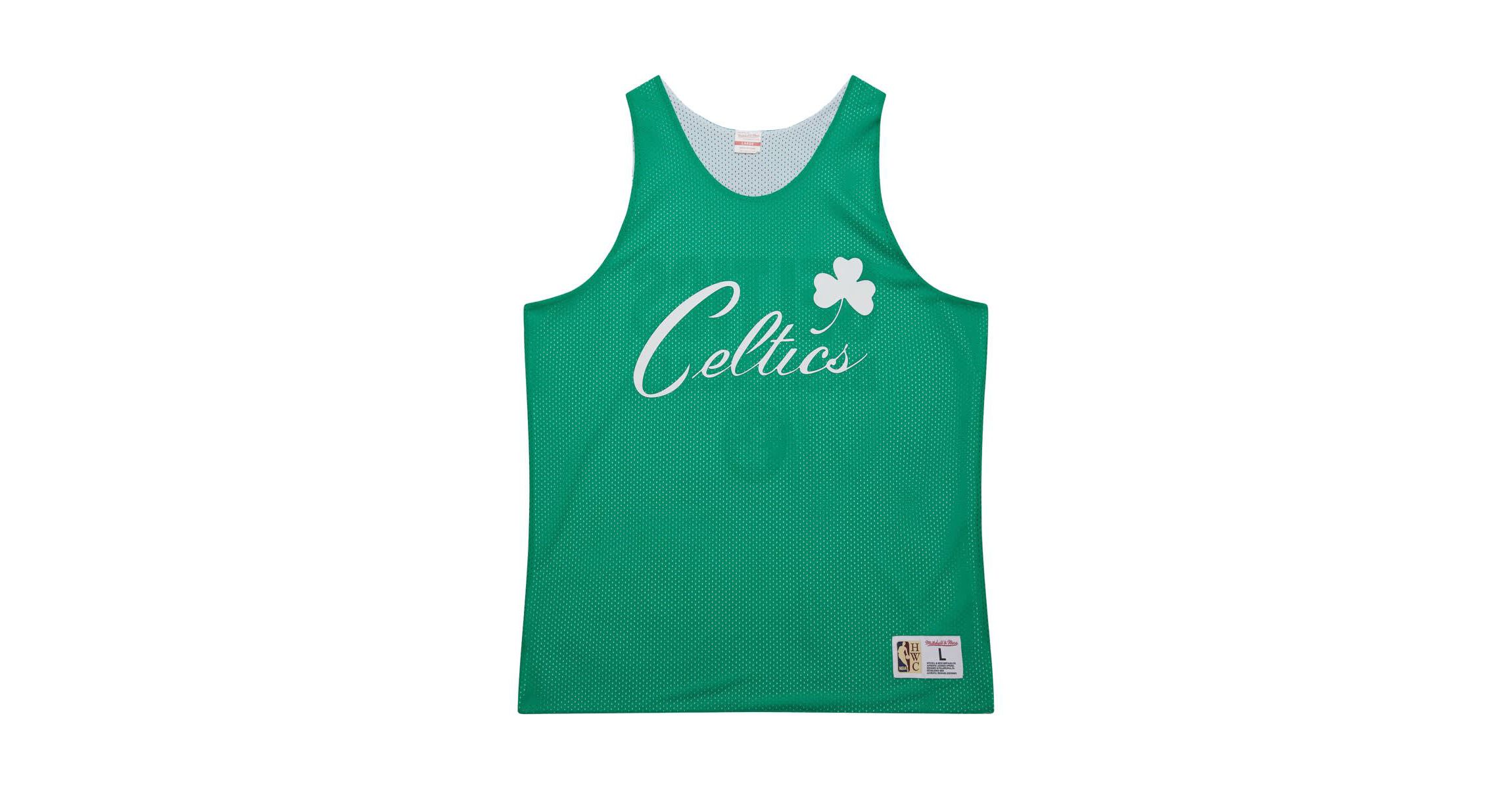 NBA Kelly Boston Celtics Hardwood Classics Reversible Mesh Practice Jersey