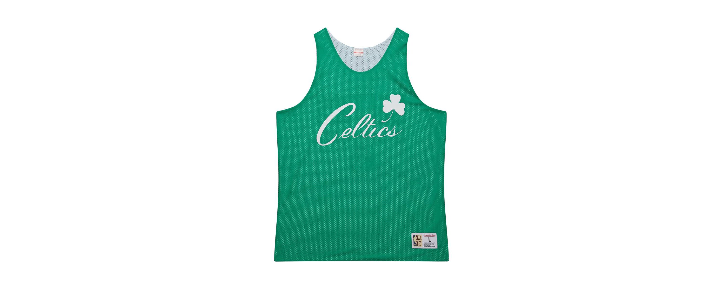 NBA Kelly Boston Celtics Hardwood Classics Reversible Mesh Practice Jersey