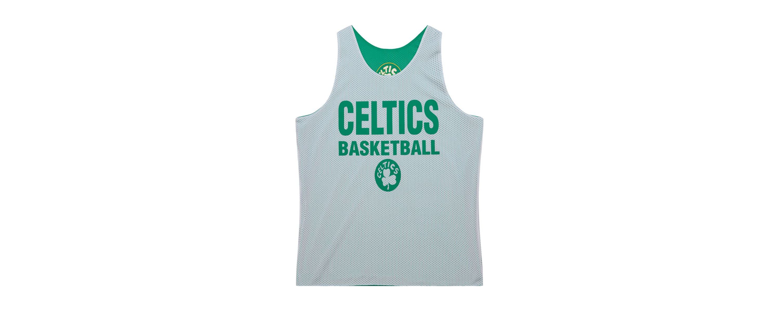 NBA Kelly Boston Celtics Hardwood Classics Reversible Mesh Practice Jersey