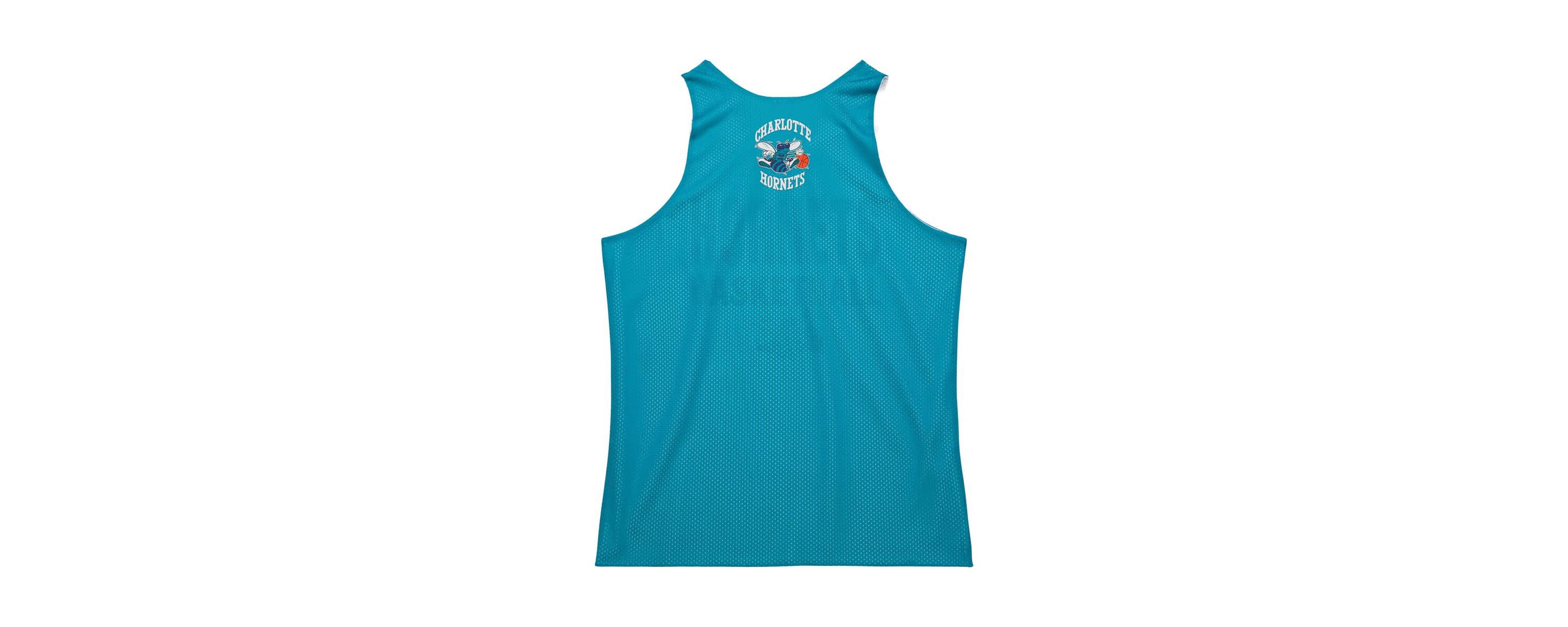 NBA Teal/White Charlotte Hornets Hardwood Classics Reversible Mesh Practice Jersey