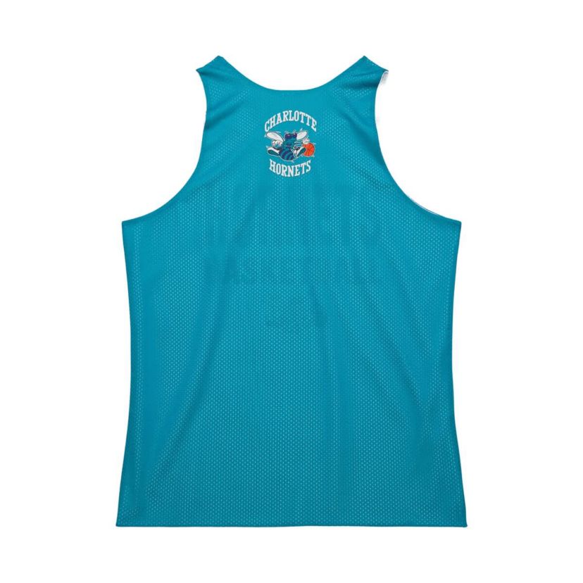 NBA Teal/White Charlotte Hornets Hardwood Classics Reversible Mesh Practice Jersey