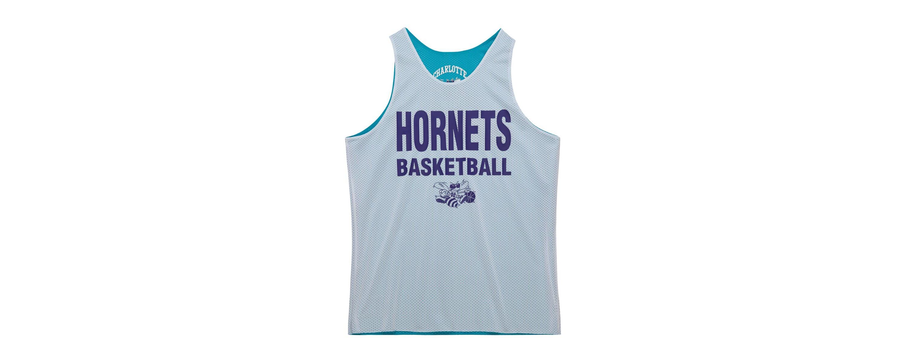 NBA Teal/White Charlotte Hornets Hardwood Classics Reversible Mesh Practice Jersey