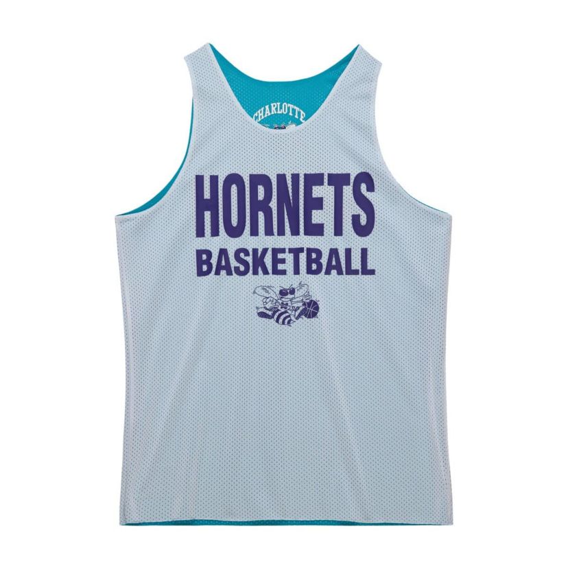 NBA Teal/White Charlotte Hornets Hardwood Classics Reversible Mesh Practice Jersey