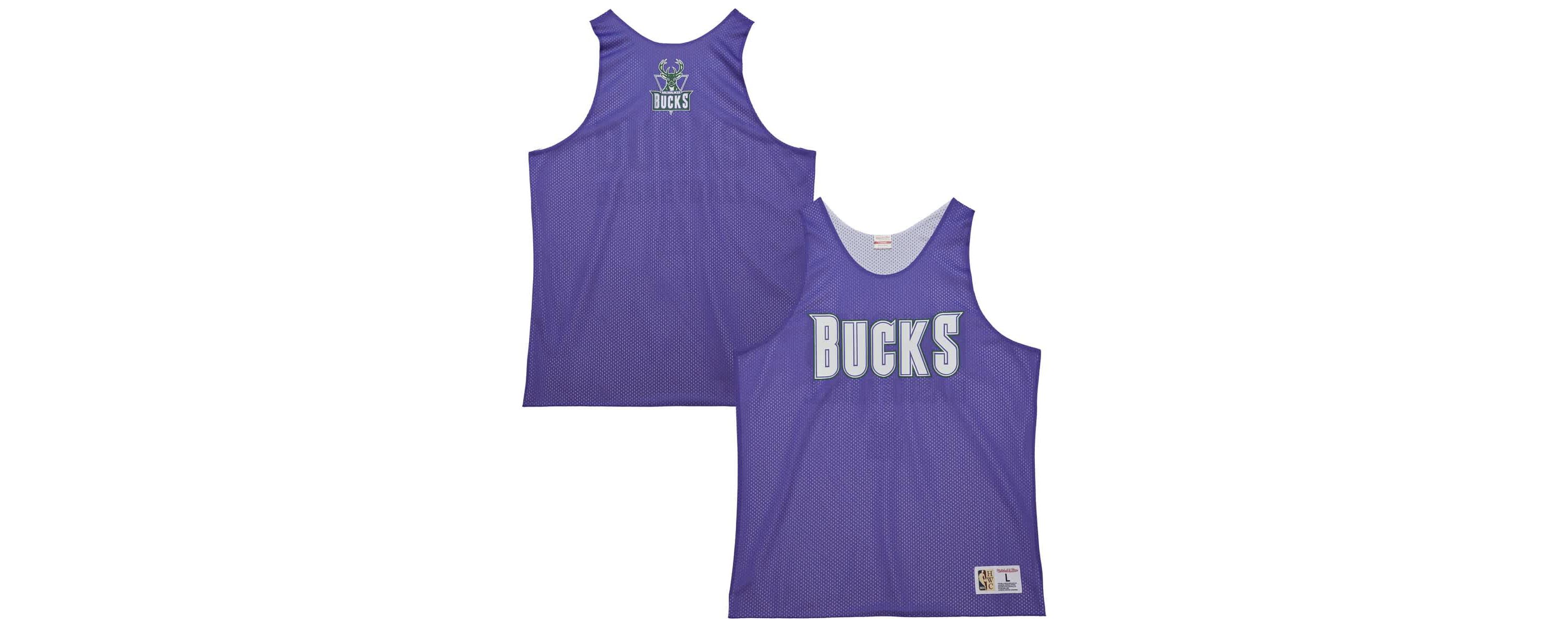 NBA Milwaukee Bucks Hardwood Classics Reversible Mesh Practice Jersey