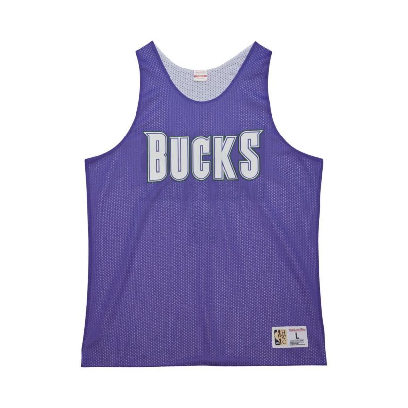 NBA Milwaukee Bucks Hardwood Classics Reversible Mesh Practice Jersey