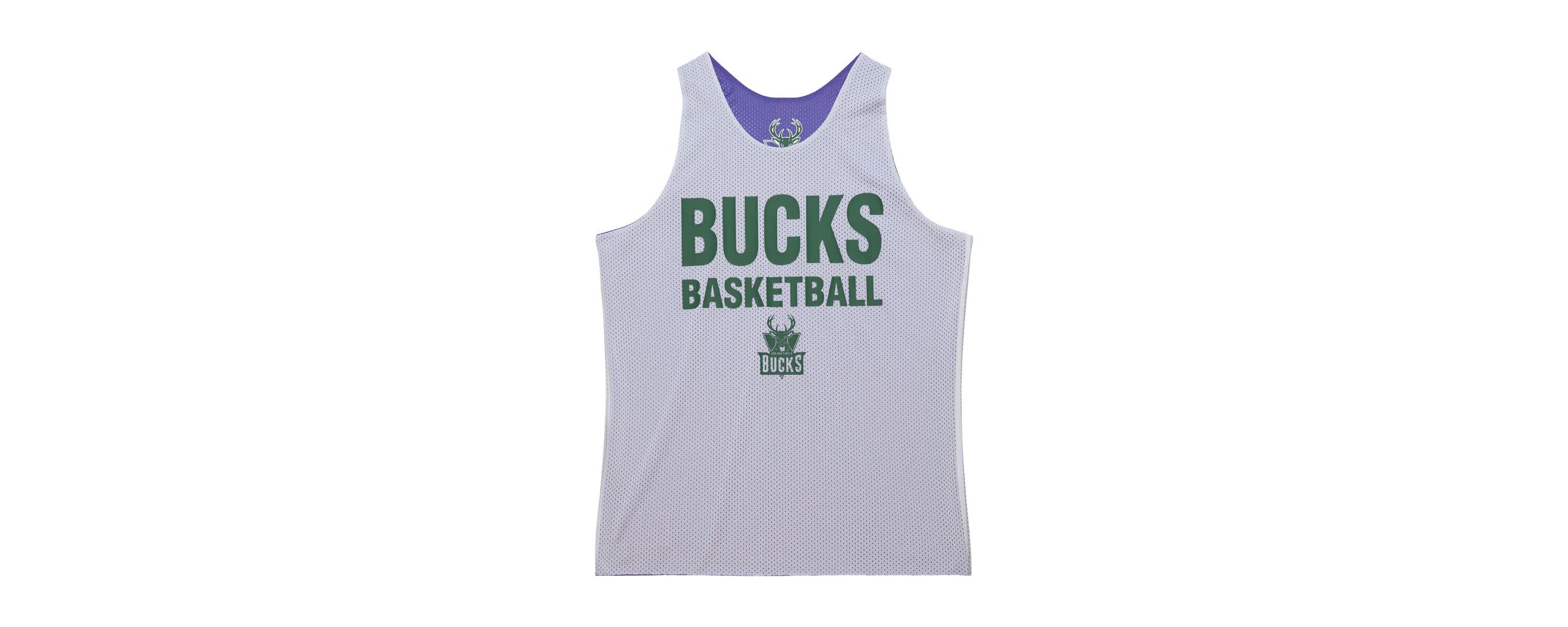 NBA Milwaukee Bucks Hardwood Classics Reversible Mesh Practice Jersey