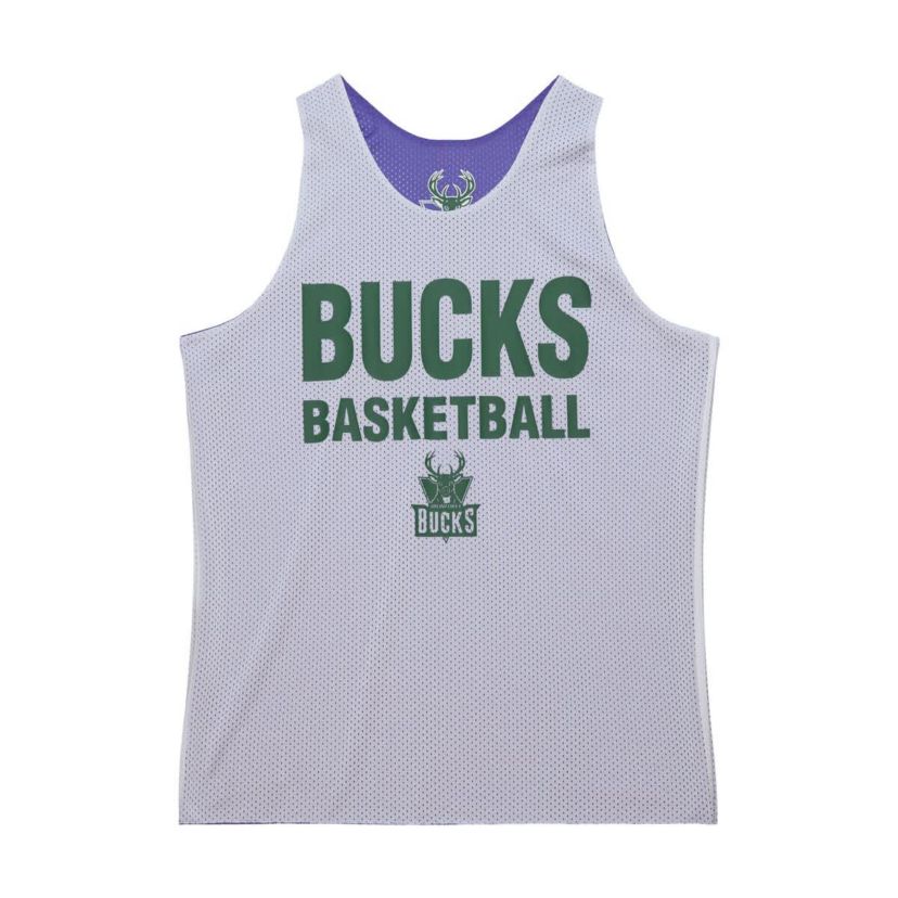 NBA Milwaukee Bucks Hardwood Classics Reversible Mesh Practice Jersey