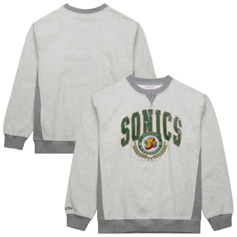 Hardwood Classic Teams Seattle SuperSonics Hardwood Classics Vintage Logo Pullover Sweatshirt