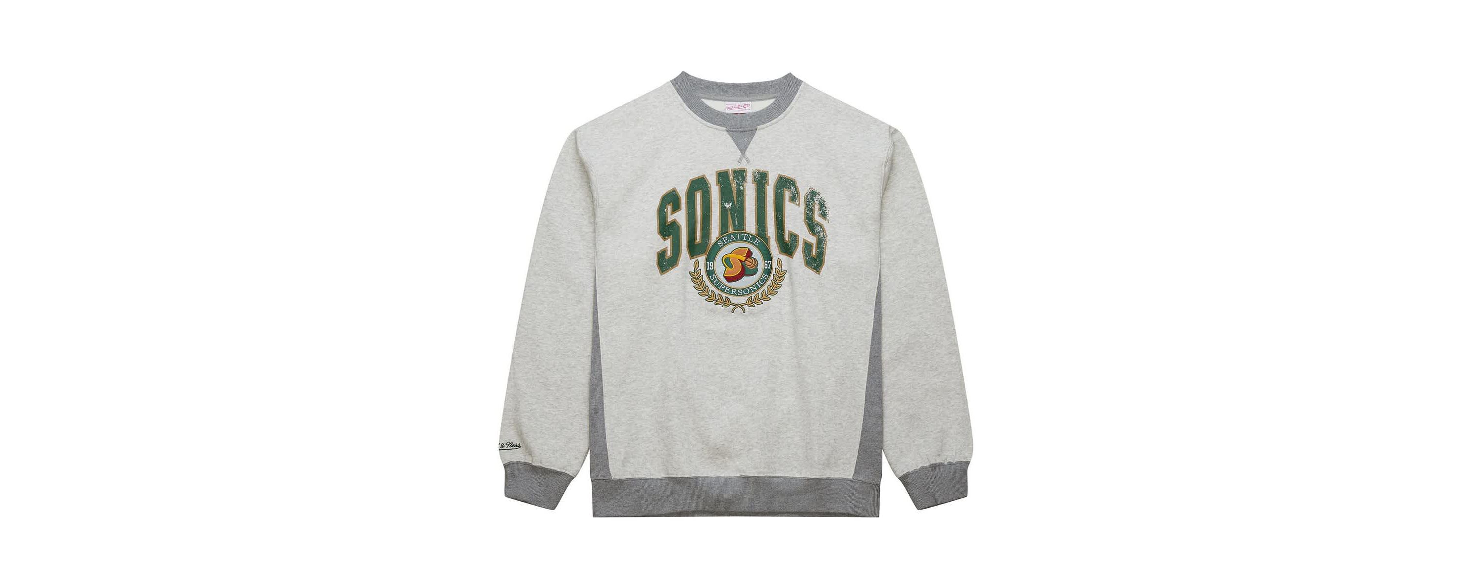 Hardwood Classic Teams Seattle SuperSonics Hardwood Classics Vintage Logo Pullover Sweatshirt