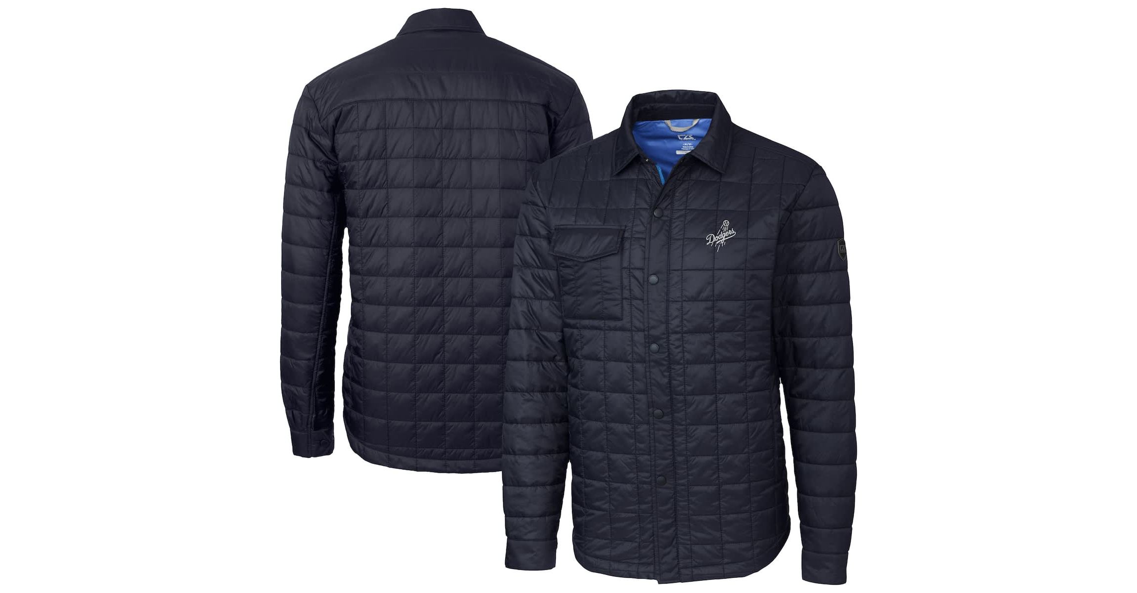 MLB Los Angeles Dodgers Rainier PrimaLoft® Eco Insulated Quilted Full-Zip Shirt Jacket